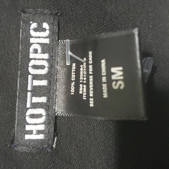 Hot Topic jacket men's size small black destructed denim unisex 100% Cotton - Picture 6 of 10